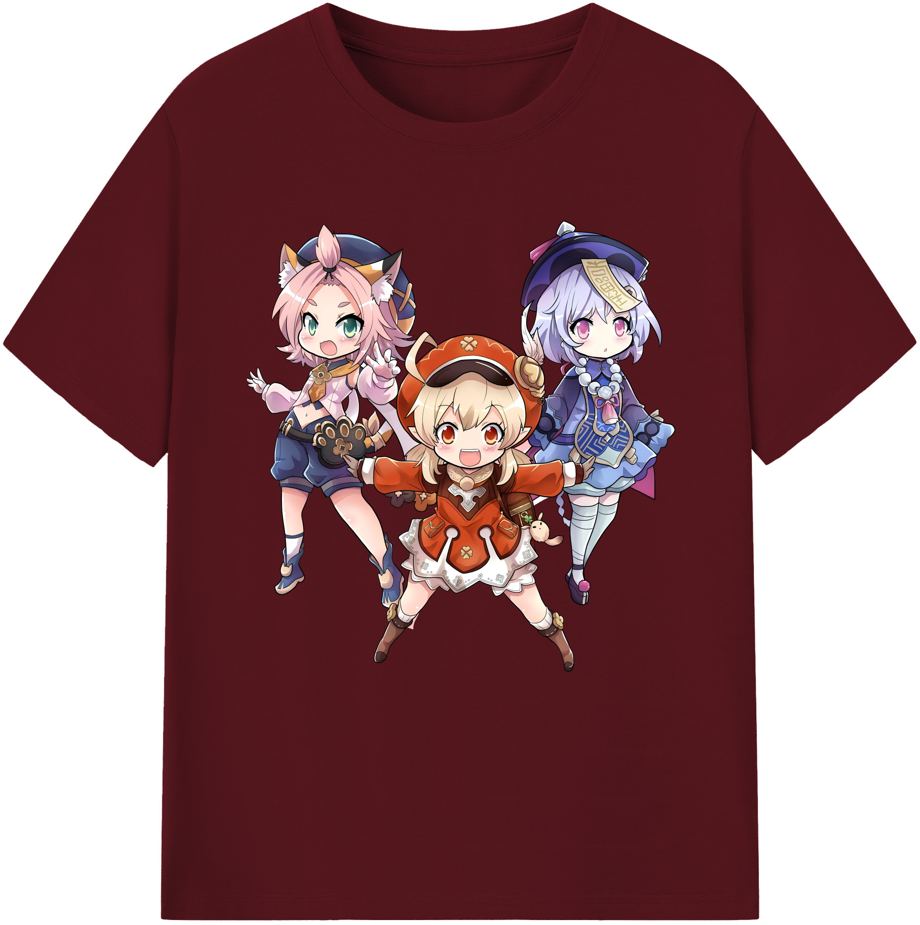 げんし神 七七 なな  genshin Nana 綿100％半袖Tシャツ（フロントプリント）